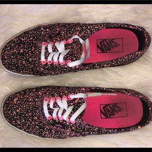 Women’s Neon and Black Glow in Dark Vans Low